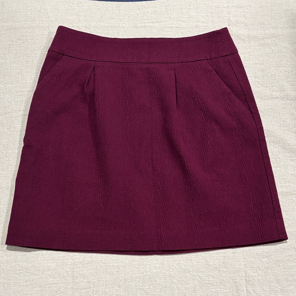 LOFT Rich Burgundy Mini Skirt size 2